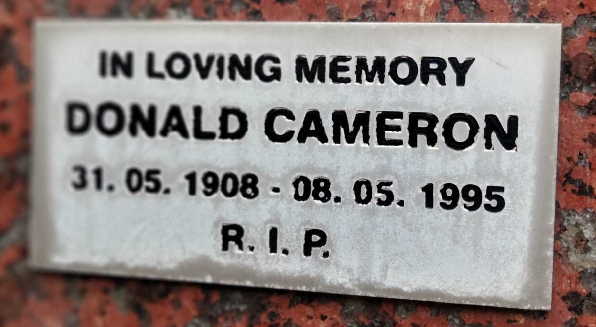 CAMERON Donald 1908-1995