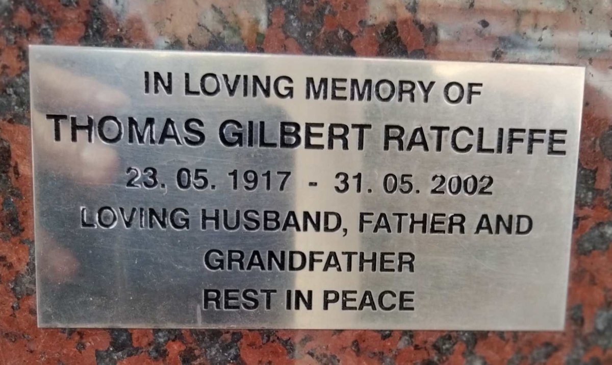 RATCLIFFE Thomas Gilbert 1917-2002