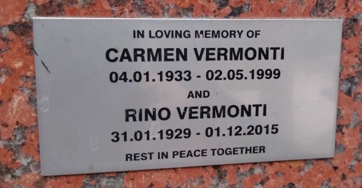VERMONTI Rino 1929-2015 & Carmen 1933-1999