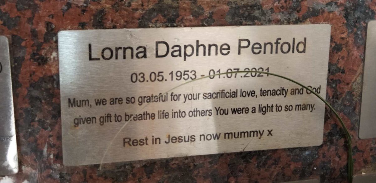 PENFOLD Lorna Daphne 1953-2021