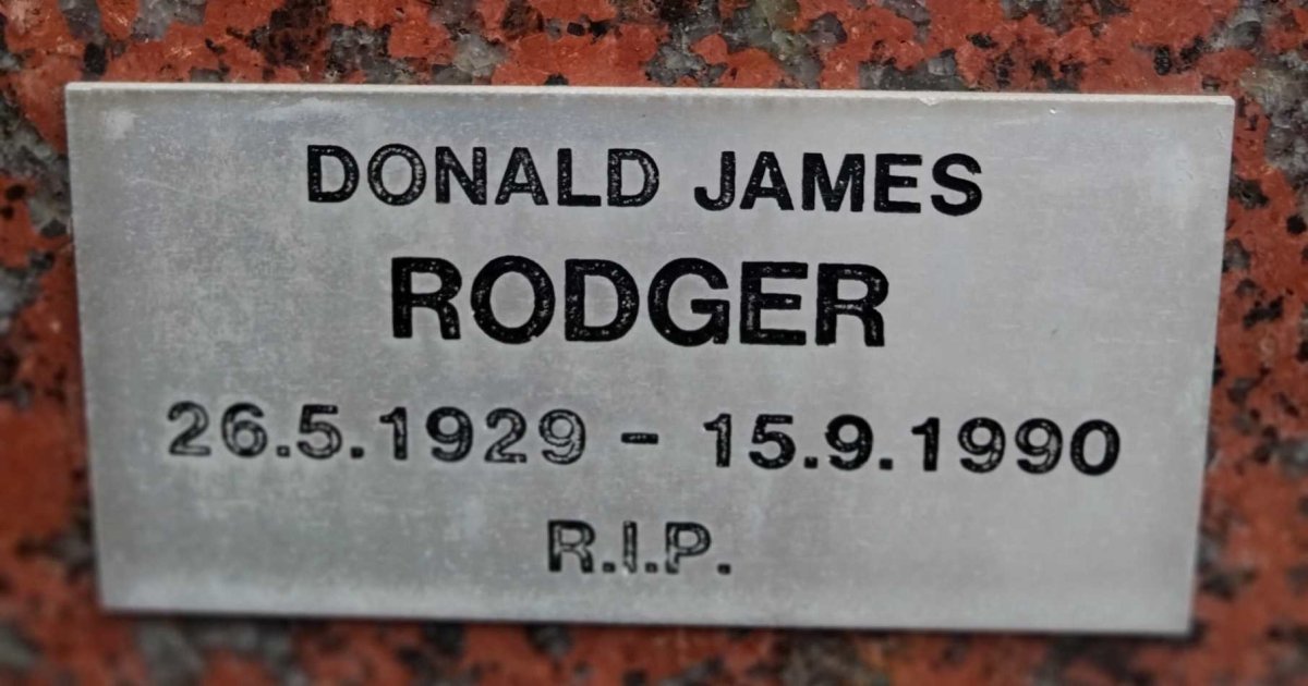 RODGER Donald James 1929-1990