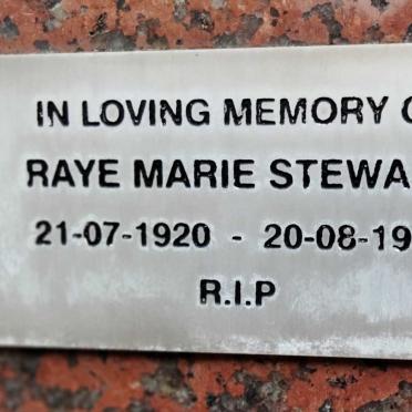 STEWART Raye Marie 1920-1995