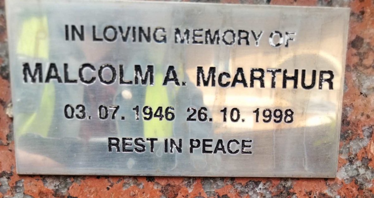 MCARTHUR Malcolm A. 1946-1998