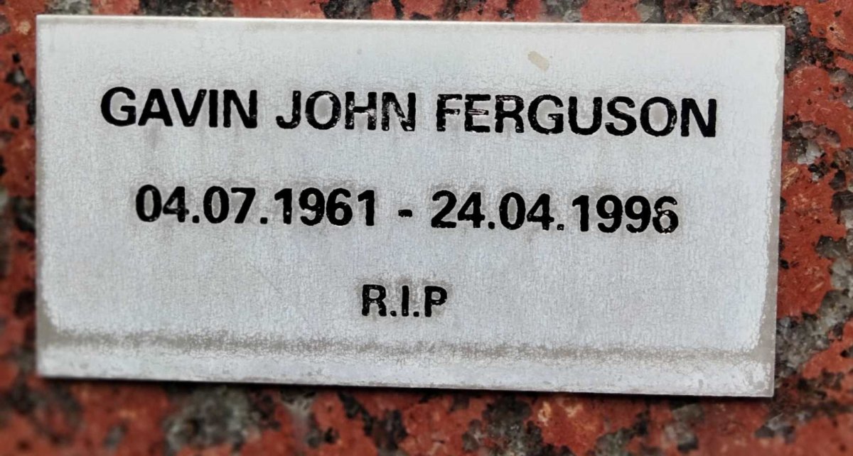 FERGUSON Gavin John 1961-1996