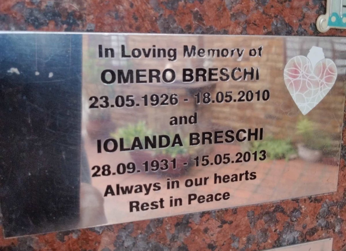BRESCHI Omero 1926-2010 & Iolanda 1931-2013
