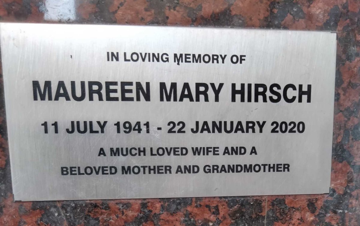 HIRSCH Maureen Mary 1941-2020