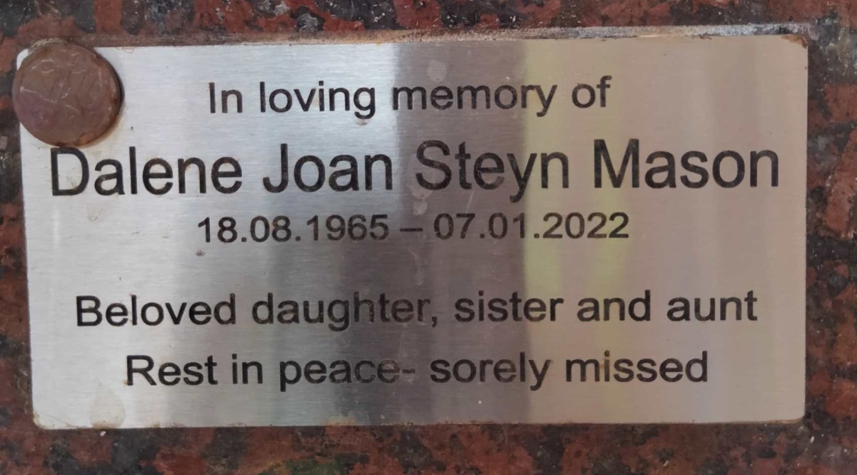 MASON Dalene Joan Steyn 1965-2022