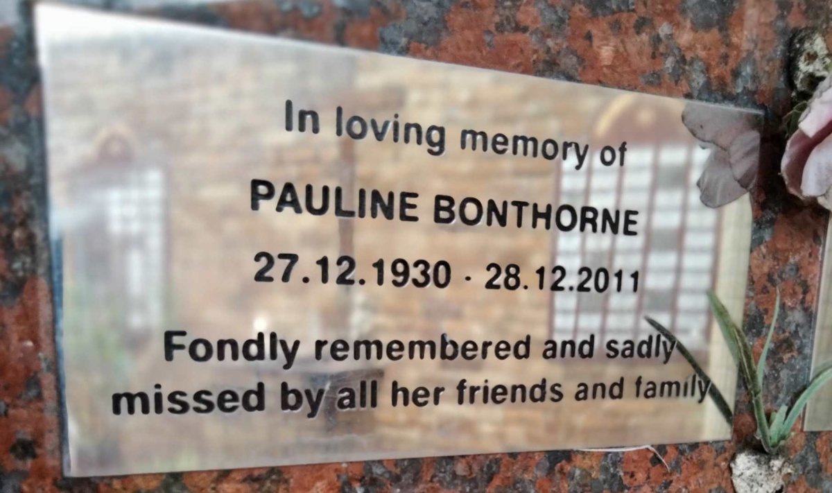 BONTHORNE Pauline 1930-2011