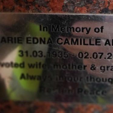 ARMANSIN Marie Edna Camille 1935-2010