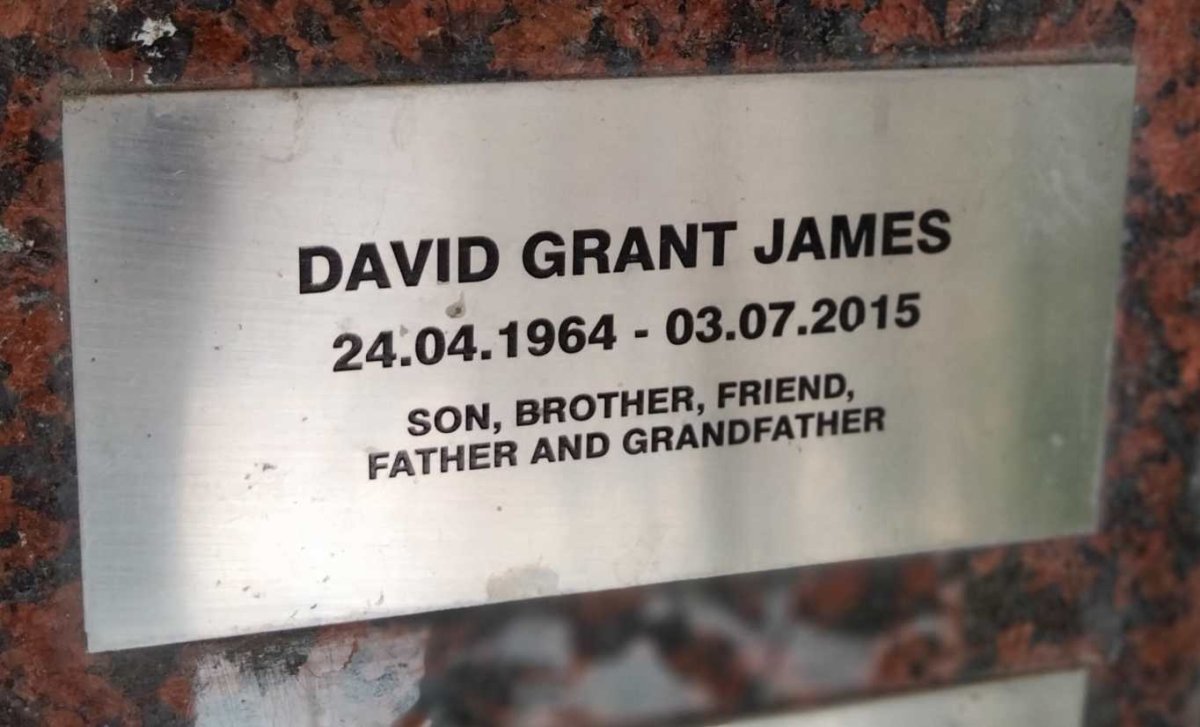 JAMES David Grant 1964-2015