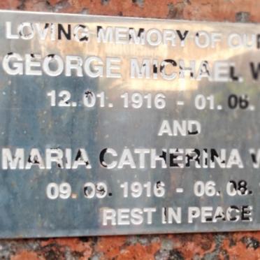 WILKES George Michael 1916-1990 & Maria Catherina 1916-?