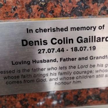 GAILLARD Denis Colin 1944-2019