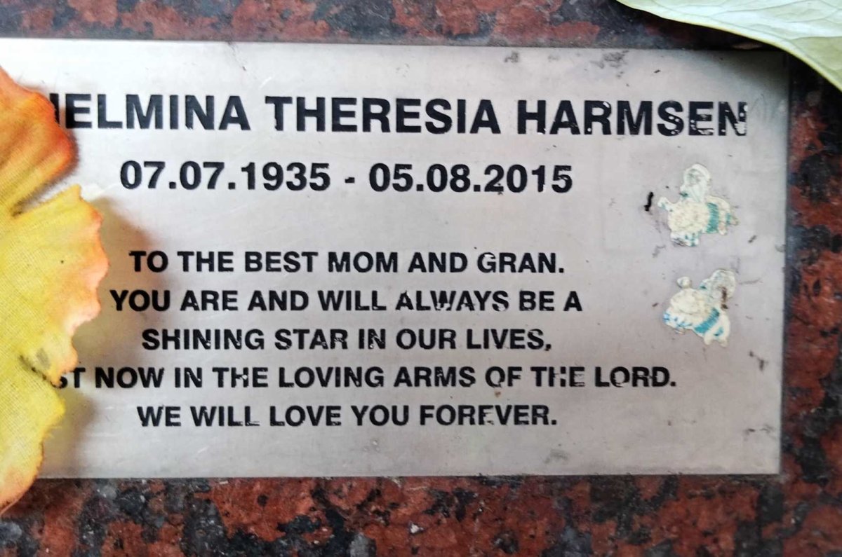 HARMSEN Wilhelmina Theresia 1935-2015