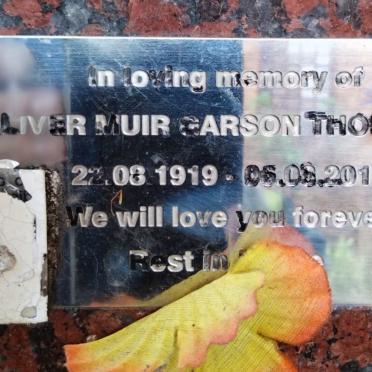 THOMPSON Oliver Muir Garson 1919-2012