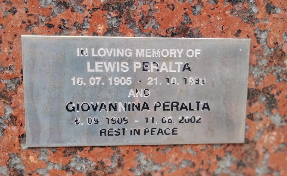 PERALTA Lewis 1905-1989 & Giovannina 1909-2002