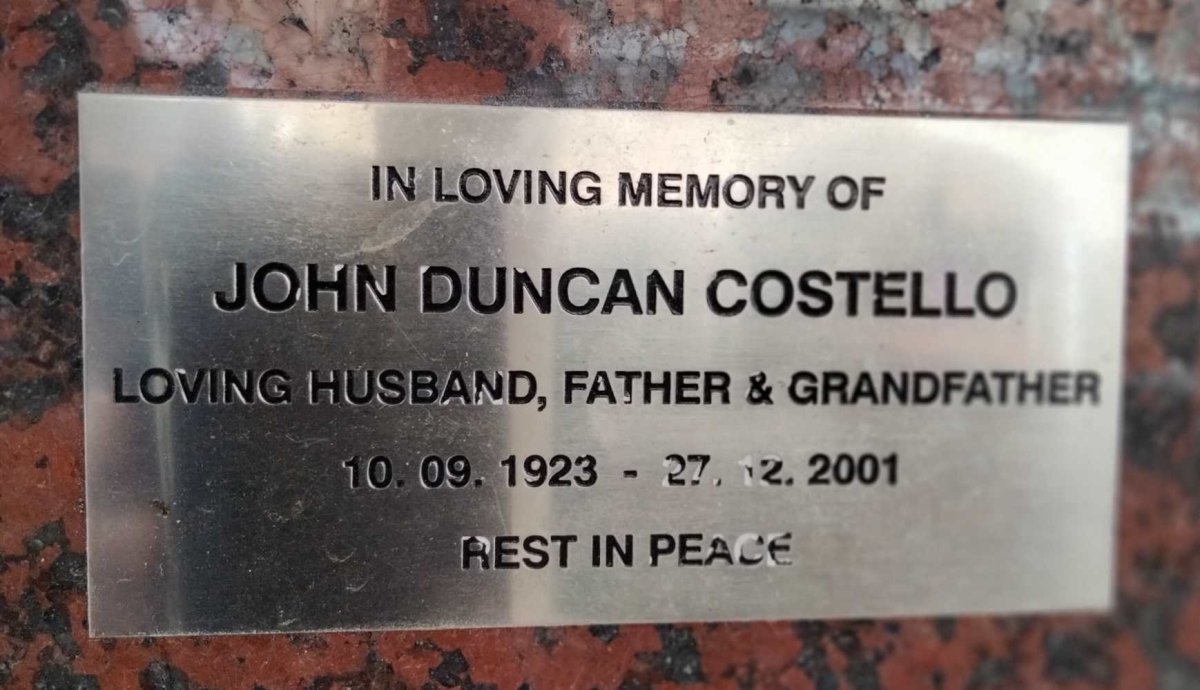 COSTELLO John Duncan 1923-2001