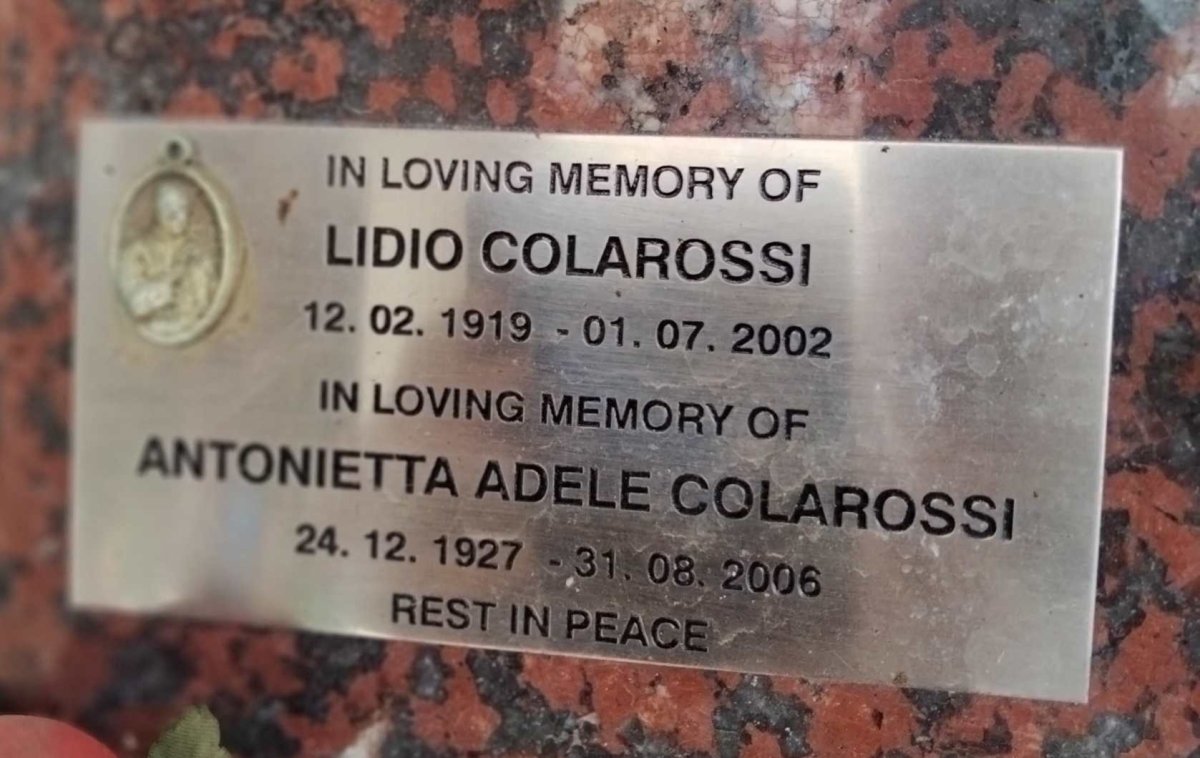 COLAROSSI Lidio 1919-2012 & Antonietta Adele 1927-2006