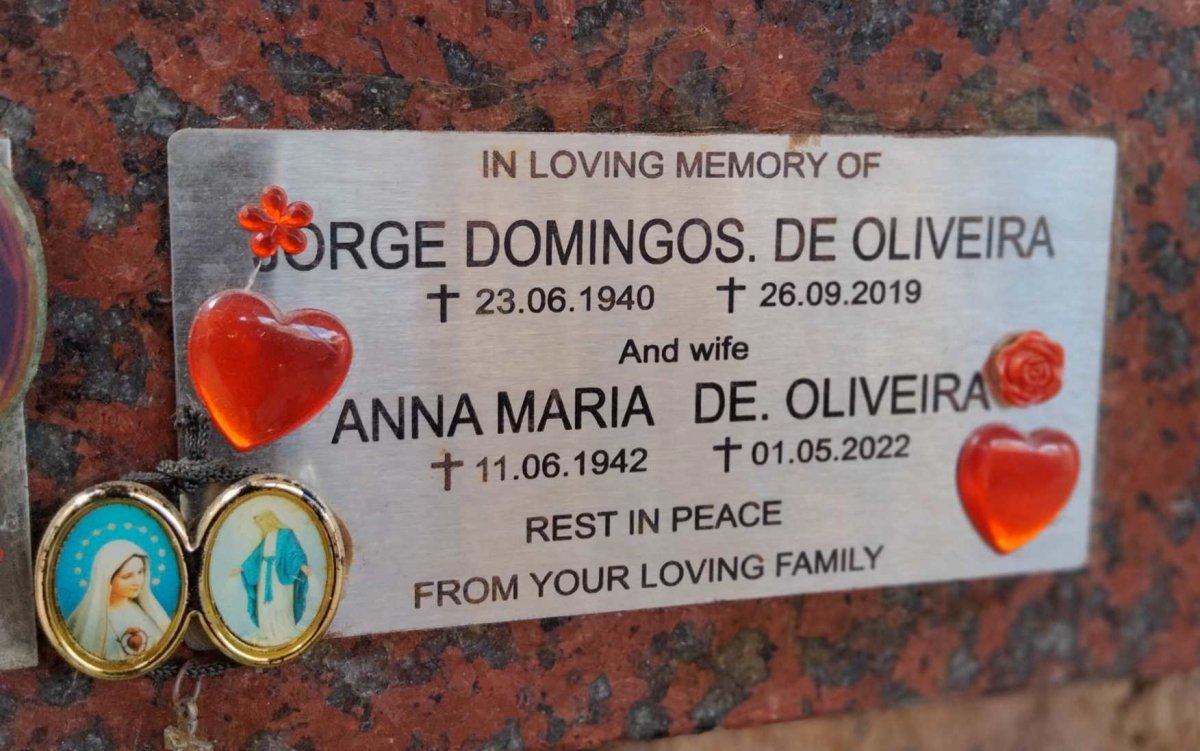 OLIVEIRA Jorge Domingos, de 1940-2019 & Anna Maria 1942-2022