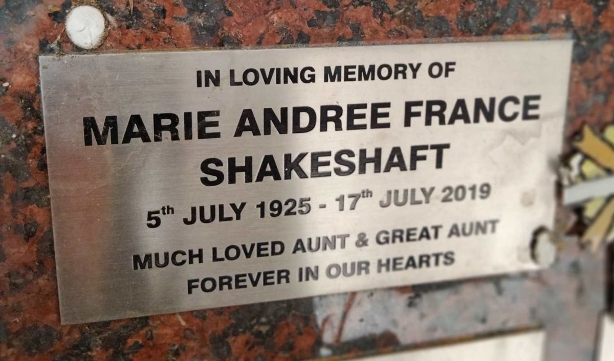 SHAKESHAFT Marie Andree France 1925-2019