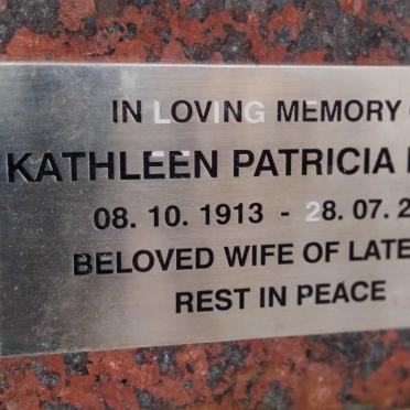 HILTON Kathleen Patricia 1913-2004