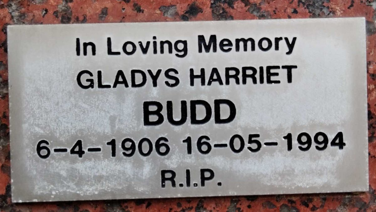 BUDD Gladys Harriet 1906-1994