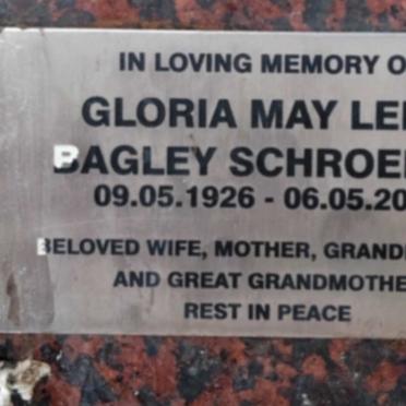 SCHROEDER Gloria May Lena Bagley 1926-2017
