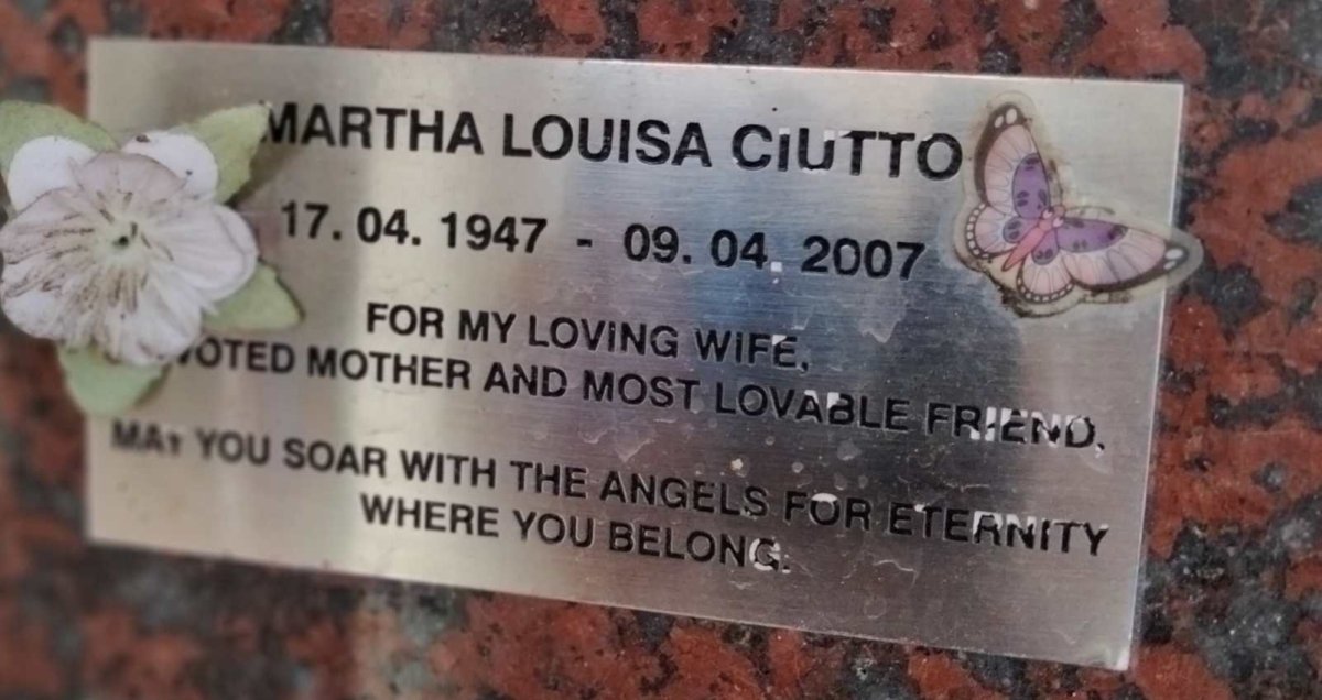 CIUTTO Martha Louisa 1947-2007