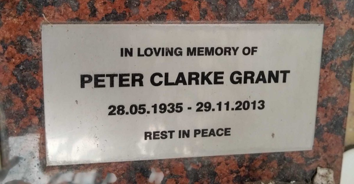 GRANT Peter Clarke 1935-2013