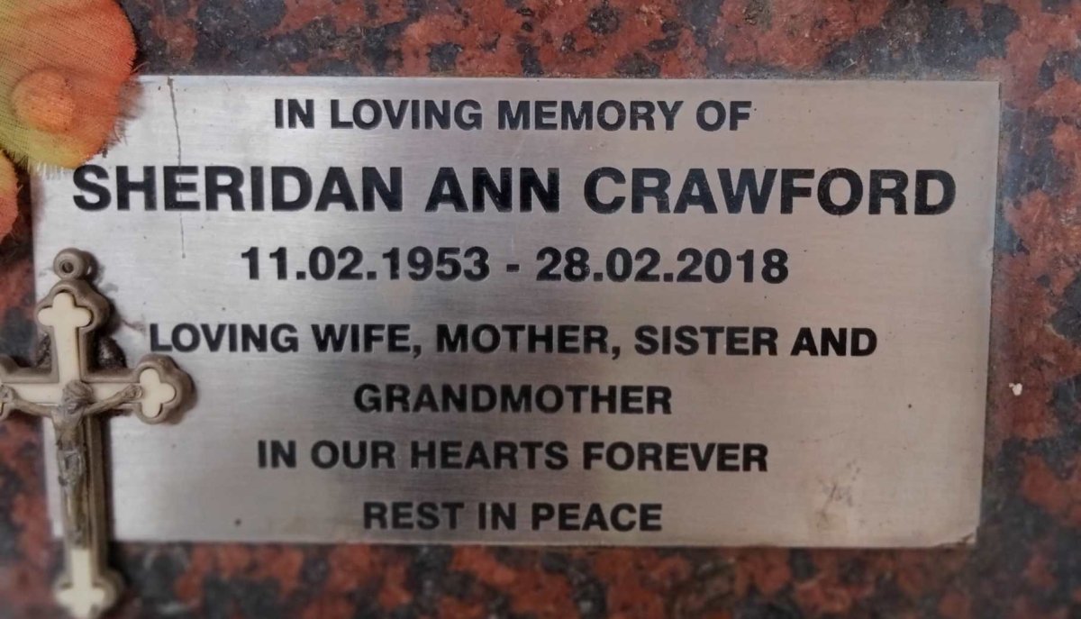 CRAWFORD Sheridan Ann 1953-2018