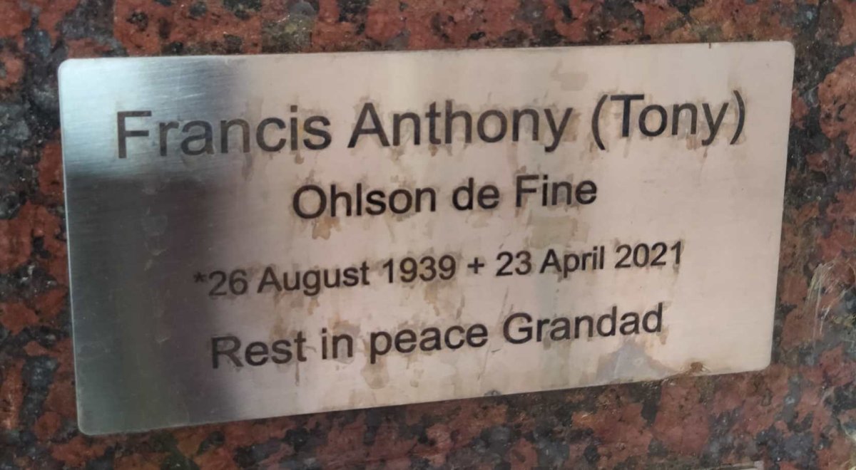 FINE Francis Anthony, OHLSON de 1939-2021
