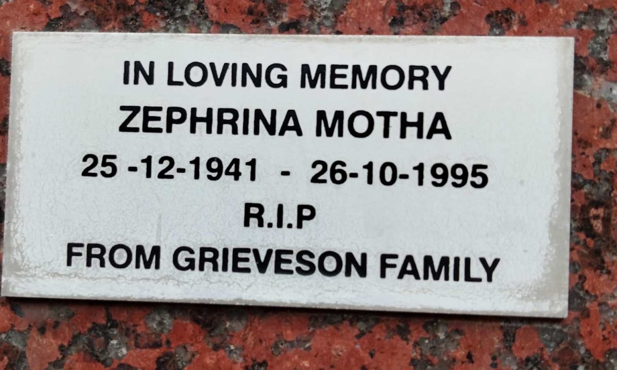 MOTHA Zephrina 1941-1995
