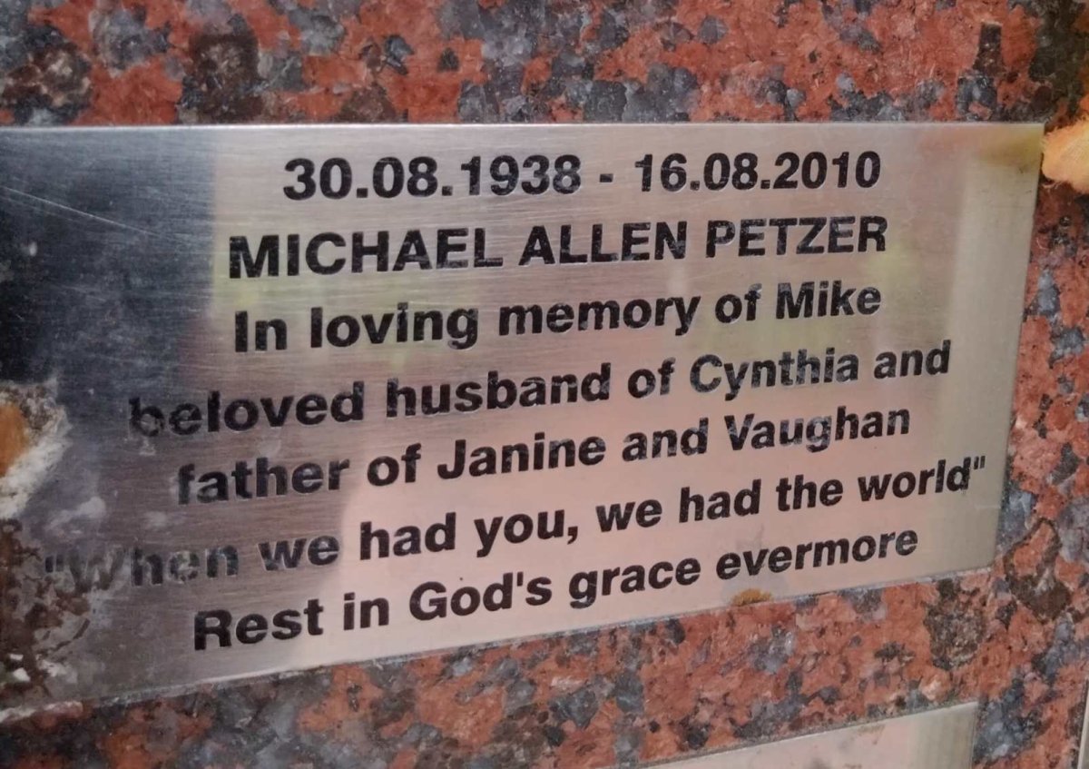 PETZER Michael Allen 1938-2010