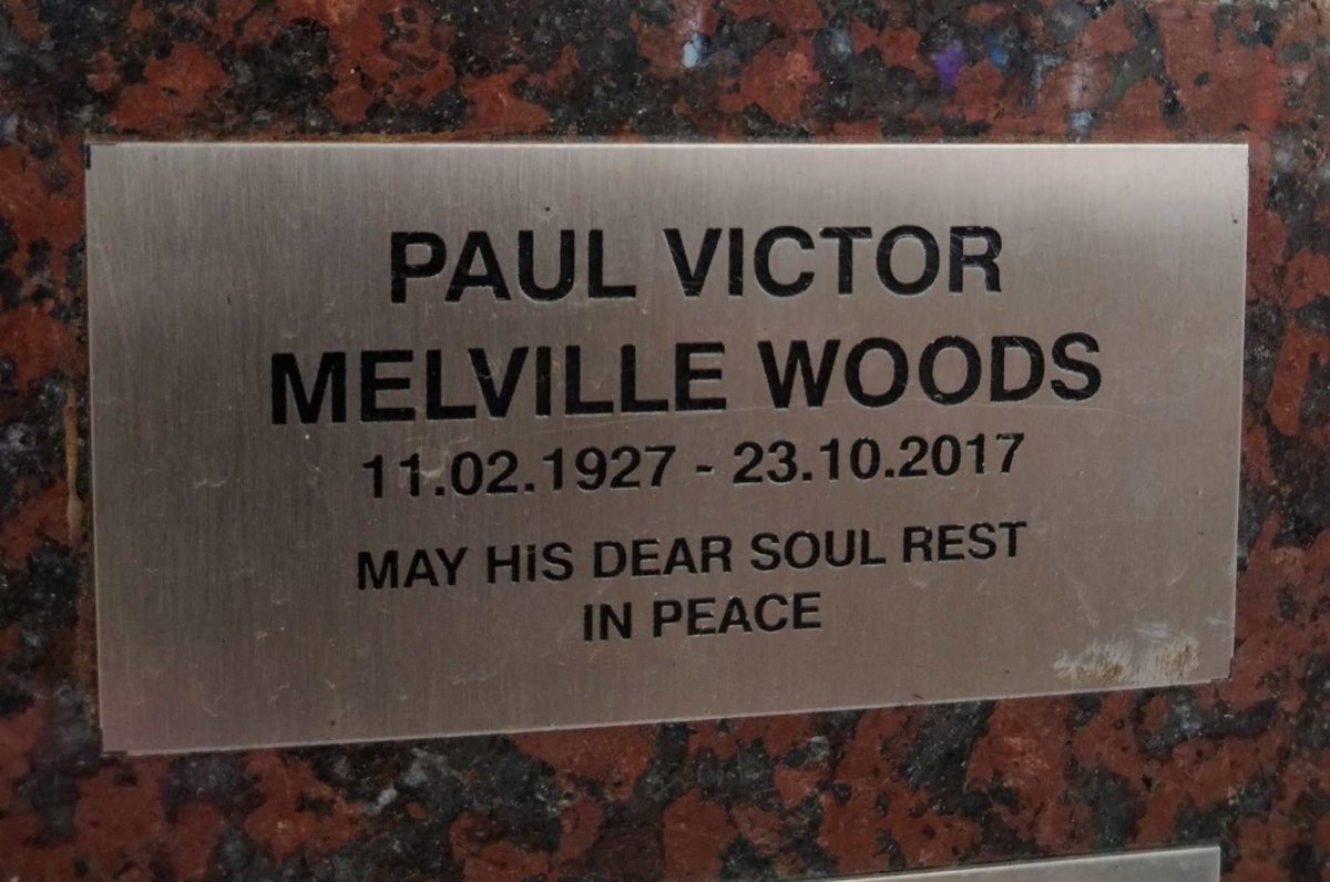 WOODS Paul Victor Melville 1927-2017