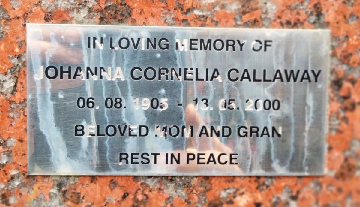 CALLAWAY Johanna Cornelia 1905-2000