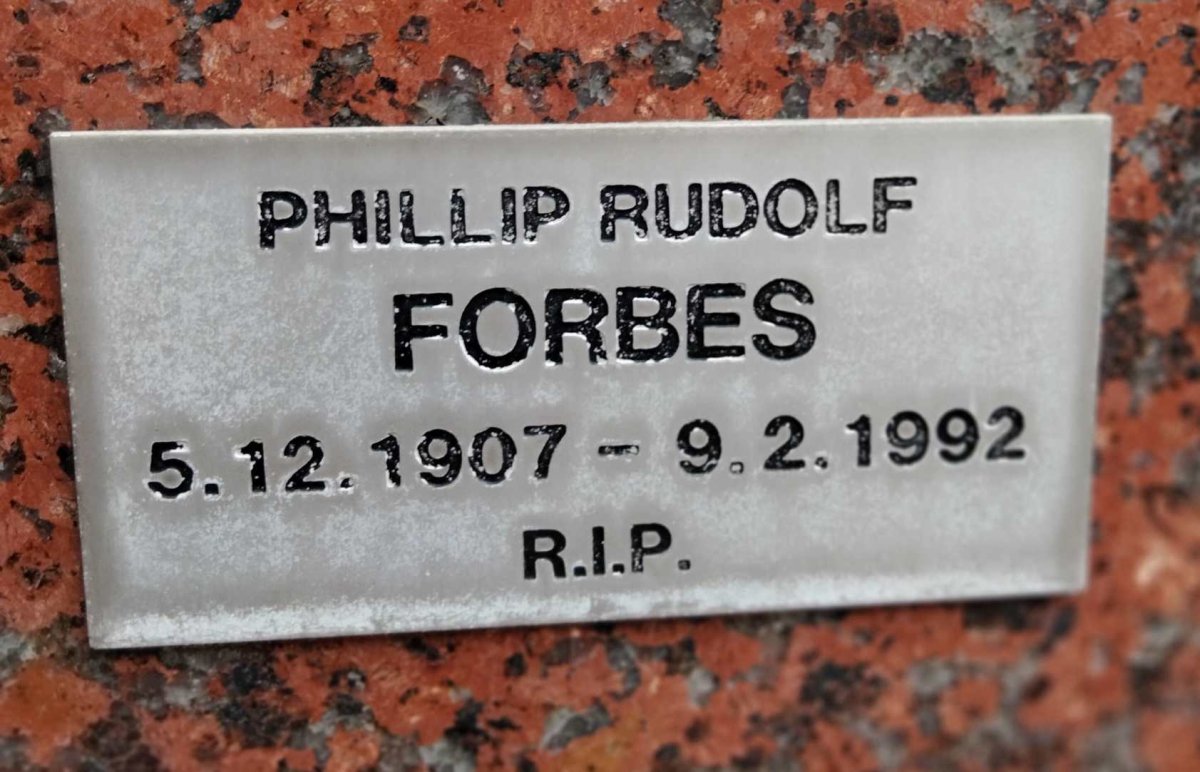 FORBES Phillip Rudolf 1907-1992