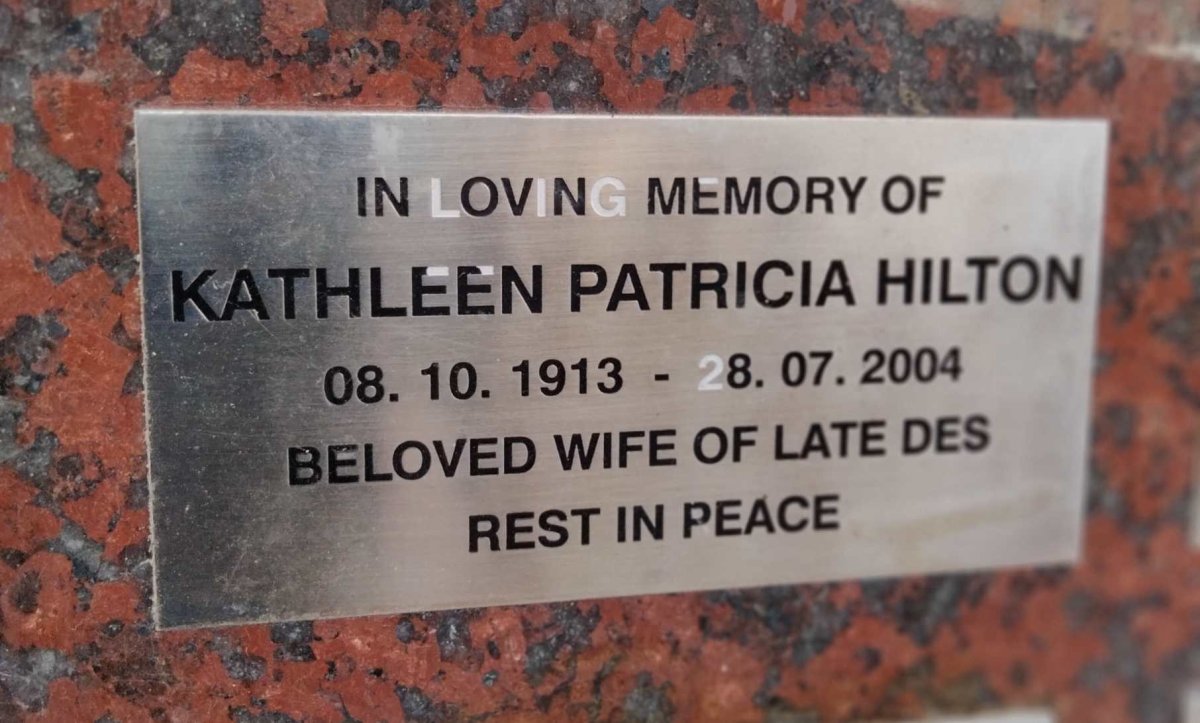 HILTON Kathleen Patricia 1913-2004