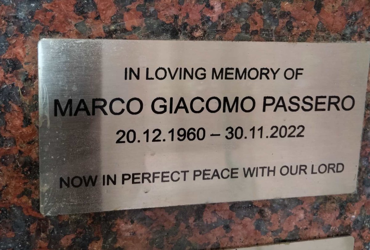 PASSERO Marco Giacomo 1960-2022