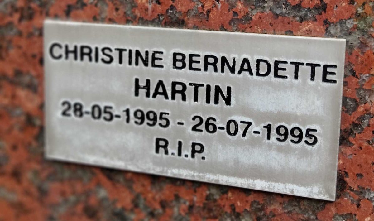 HARTIN Christine Bernadette 1995-1995