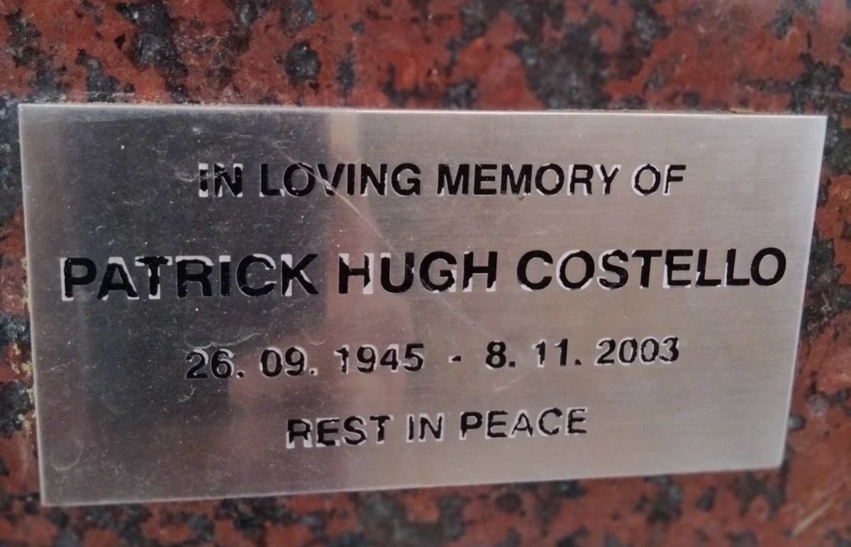 COSTELLO Patrick Hugh 1945-2003