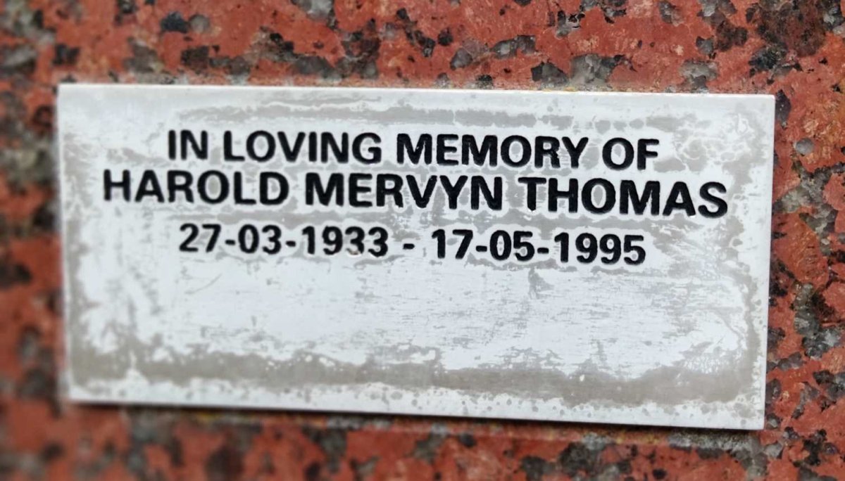 THOMAS Harold Mervyn 1933-1995