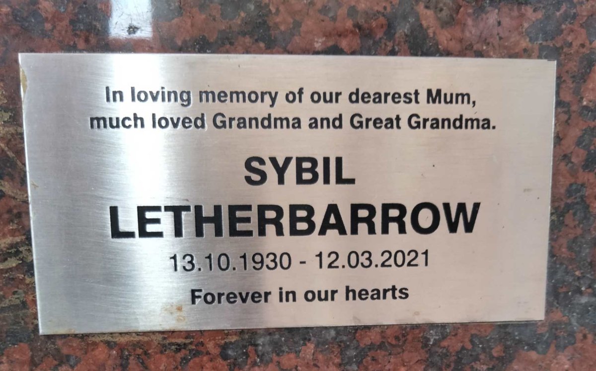 LETHERBARROW Sybil 1930-2021