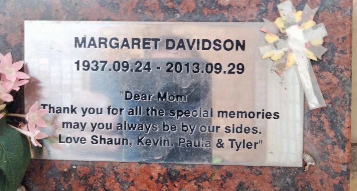 DAVIDSON Margaret 1937-2013