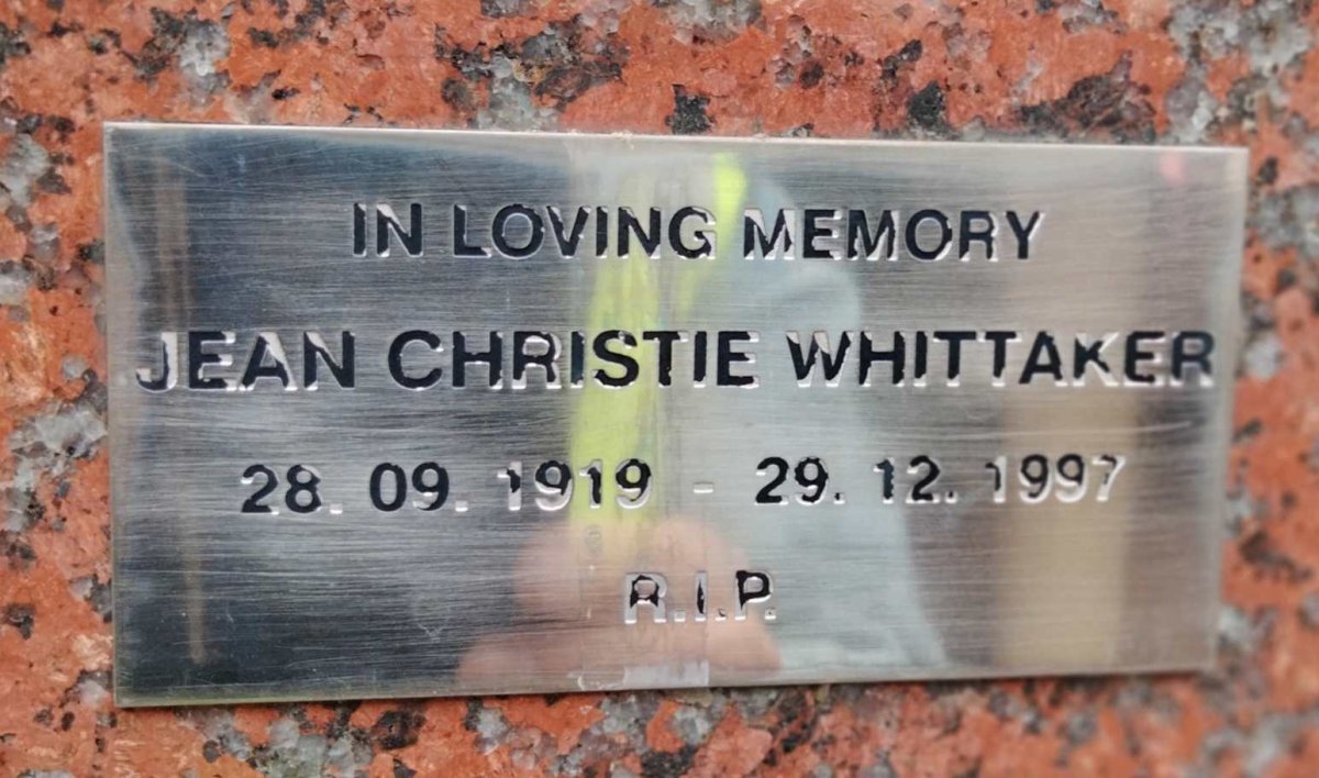 WHITTAKER Jean Christie 1919-1997