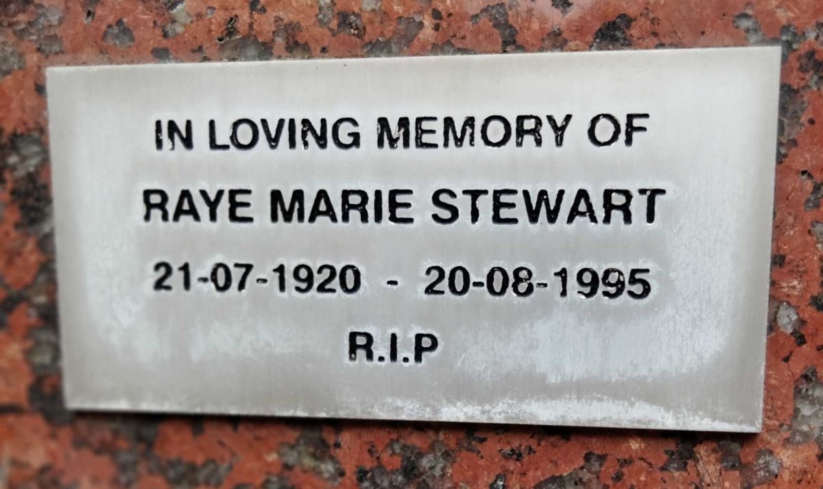 STEWART Raye Marie 1920-1995