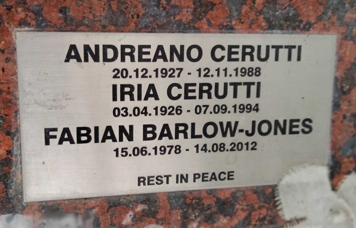 CERUTTI Andreano 1927-1988 & Iria 1926-1994 :: BARLOW-JONES Fabian 1978-2012