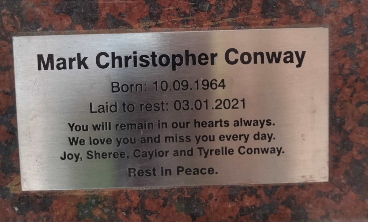 CONWAY Mark Christopher 1964-2021