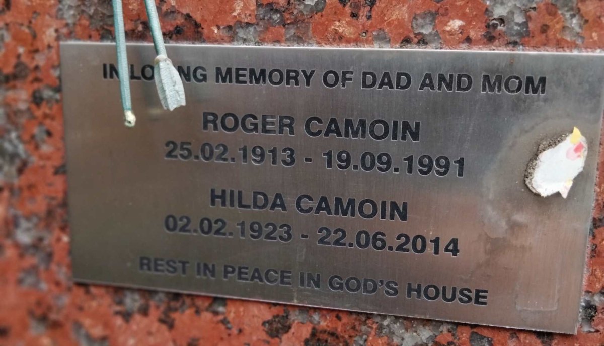 CAMOIN Roger 1913-1991 & Hilda 1923-2014