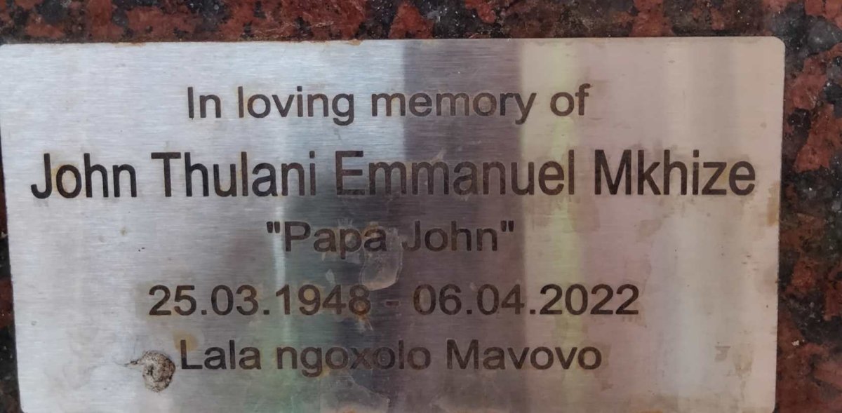 MKHIZE John Thulani Emmanuel 1948-2022