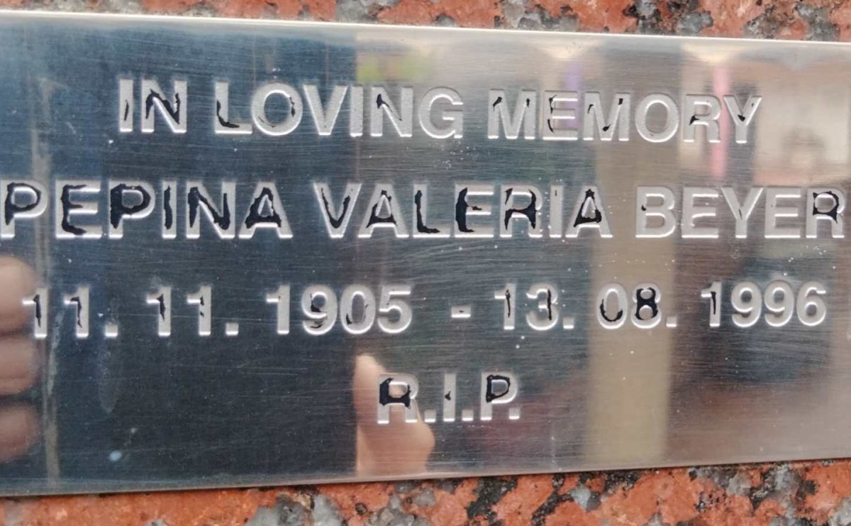 BEYER Pepina Valeria 1905-1996