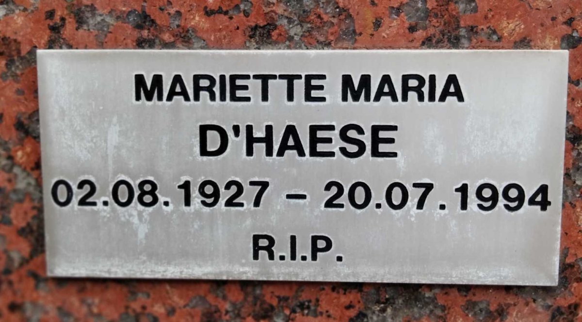 D'HAESE Mariette Maria 1927-1994